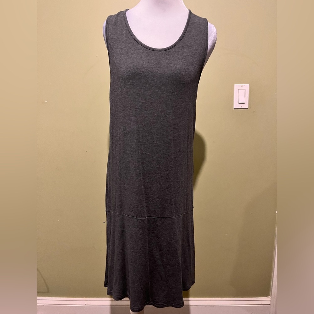 Garnet Hill Grey Sleeveless Dress